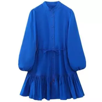 Women s Fashion Spring New Arrival Laminated Shirt Blue XS