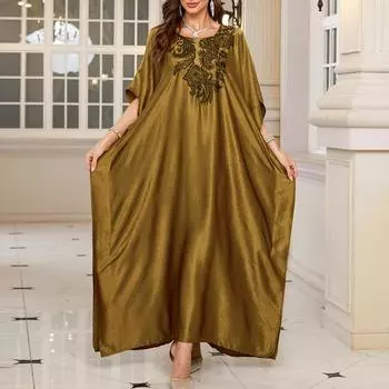 Women s Fashion Summer Spring Flower Pattern Print 1/2 Sleeves Square Collar Loose Waistline Casual Dresses Size: One Size