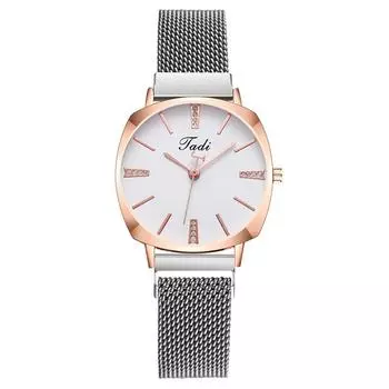 Women s Fashion Vintage Watch One Size серебряный