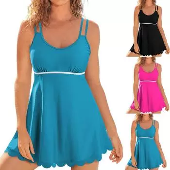 Women s Fashionable And Casual High Waisted Dress M чёрный