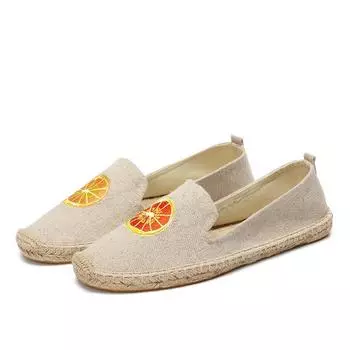 Women S Fisherman Shoes Wholesale Flat-Soled Women S Single Shoes Canvas Shoes One-Pedal Foot Cover Lazy Hemp Sole Shoes 35