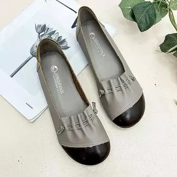 Women s Flat-bottomed Non-slip Round Toe Shoes, Casual Peas, Women s Shoes, Work Soft-soled Shoes 40 чёрный