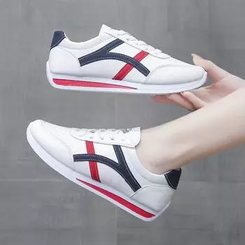 Женские туфли на плоской подошве Новые кроссовки на шнуровке для женщин Повседневная обувь для бега Уличная мода Женская обувь на платформе Zapatos De Mujer 35