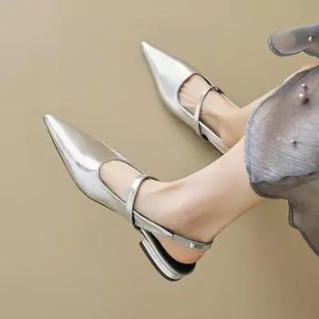 Женские летние тапочки на плоской подошве 35 серебряный