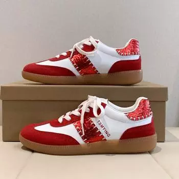 Женские туфли на плоской подошве, модные, с мягкой подошвой, нескользящие, повседневные, спортивные, женские, роскошные, универсальные, кожаные, кроссовки, размер плюс 43 35