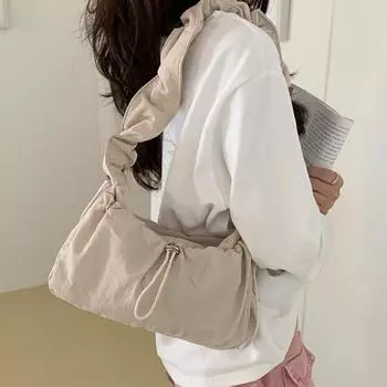 Женские вечерние сумки в сложенном виде, модная сумка через плечо из нейлона Art, модная диагональная сумка Straddle чёрный