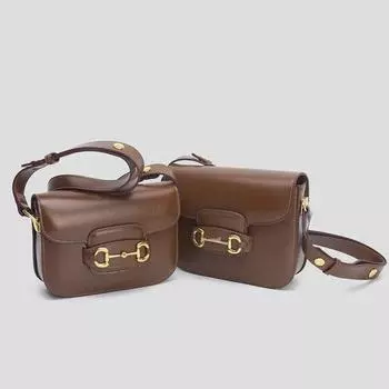 Women s Genuine Leather Crossbody Saddle Bag - Niche Design, High-End Simple Shoulder Bag Small: 19cm*14cm*6cm