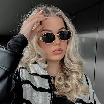 Женские очки с защитой от солнца, защита от ультрафиолета, модные индивидуальные ретро хип-хоп пригородные солнцезащитные очки для вождения и путешествий, пляжные овальные солнцезащитные очки