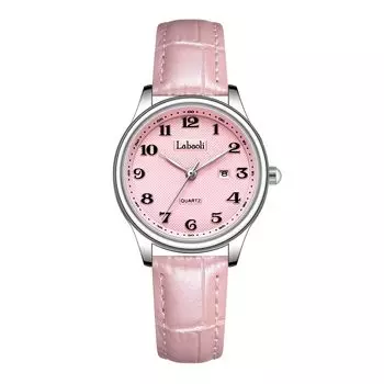 Women s Gold Waterproof Popular Thin Sparkling Cute Japanese Quartz Lightweight Tungsten Present (Pink Band + Pink Dial)