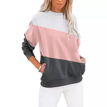 Women s Gradient Printed Pocket Top Hoodie M