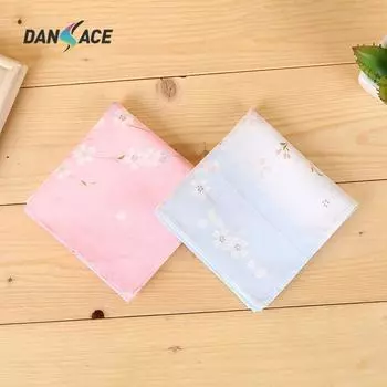 Women s Handkerchief about 45cm60 Combed Pure Cotton Print Handkerchief Portable Sweat-Absorbent 100% Cotton Handkerchief Square Scarf Tide 2 gradient cherry blossoms