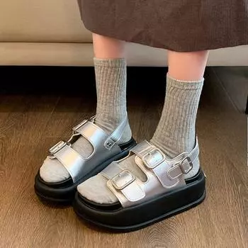 Women s Heel Size Adjustable Sandals 35 чёрный