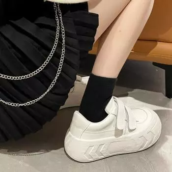 Women s Height Booster Shoes Velcro Athleisure Shoes 35 белый