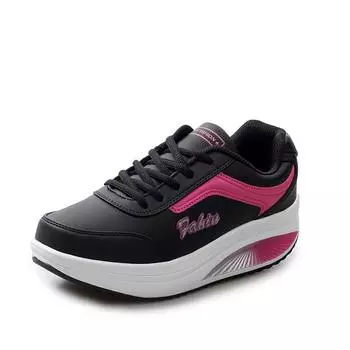 Women s Height-enhancing Non-slip Low-top Rocking Sports Shoes 35 чёрный