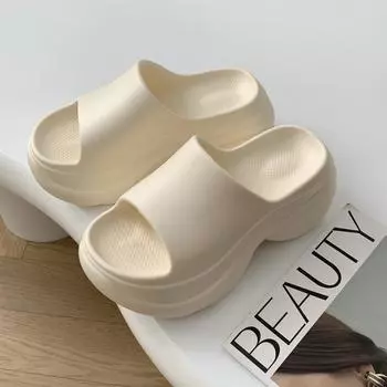 Women s High Heel EVA Toe Post Sandals - 8CM Platform, Non-Slip Summer Beach Shoes 36-37