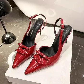 Women s High Heels Casual Slingback Pointed Sandals Sexy 2025 Designer High Heels Summer Party Luxury 35