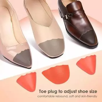 Women s High Heels Soft PU Toe Plug Men and Women Thickened Soft Anti-wear Toe Padding Insoles High Heels Pain Pads