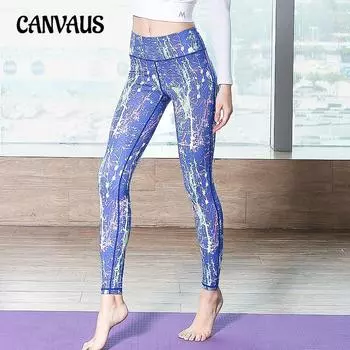 Women s High Waist Tight Lift Hip Exercise Camouflage Printed Yoga Pants S