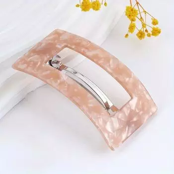 Women s hollow acetate rectangular hairpin Fashion elegant micro arc hairpin Fashion lazy bundle hairpin Size fits all