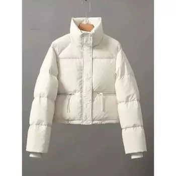 Women s Jacket 2025 New In Cotton-padded Clothes Short Korean Fashion Stand Collar Thicken Bread Jacket Women Coat Tops Winter M