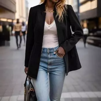 Женская куртка Slim Fit Jacquard Temperament Commuter утолщенная шерстяная куртка для женщин S