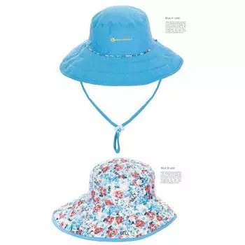 Women s Large Brim Quick-Dry Bucket Hat Travel Jungle Outdoor Light blue All yards