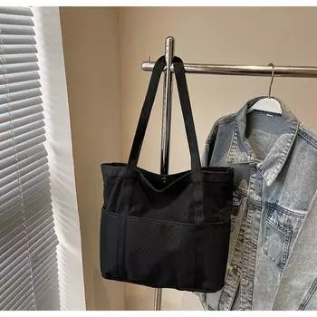 Women s large-capacity multi-storage bucket bag multi-functional travel shoulder bag swimsuit storage handbag чёрный