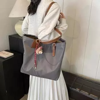 Women s large capacity Oxford shoulder bag solid casual bag buckle design fashion bags