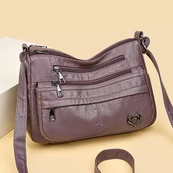 Women s Large Capacity Shoulder Bag Crossbody Bag Middle-Aged Mother Bag фиолетовый