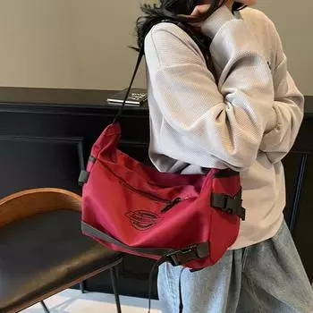 Women s Large Capacity Shoulder Bag Letter Print Crossbody Bag красный