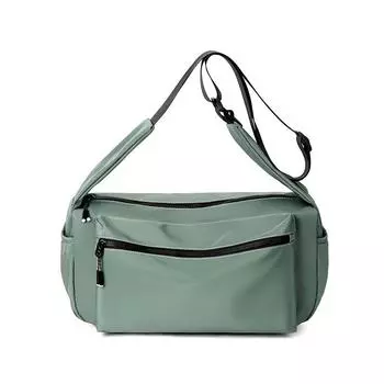 Women s Large Capacity Shoulder Bag Men s Sports Crossbody Bag Light Solid Color Mountaineering Dumpling Bag светло-зеленый