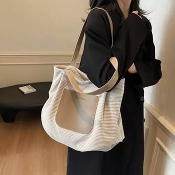 Женская сумка через плечо большой емкости, многофункциональная сумка-тоут, сумка в стиле пэчворк чёрный