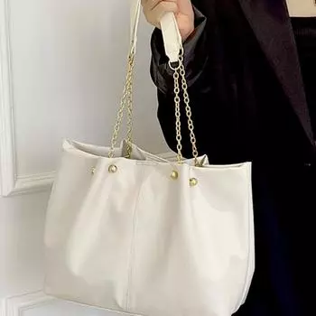 Women s Large-capacity Tote Bag, Single-shoulder Underarm Chain Bag, Daily Commuting, Autumn PU Women s Bag