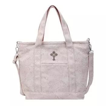 Women s Large Capacity Tote Bag With Rainbow Stripe Shoulder Bag светло-розовый