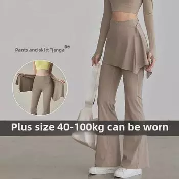 Women s Large Yoga Hip Skirt - Anti-Embarrassment Fitness Cover for Running & Yoga (One-Piece) One Size (40-60kg) чёрный