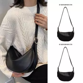 Women s Leather Crossbody Bag 2 4 New Armpit Today Black