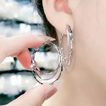 Женские серьги с легким покрытием круглой формы в подарок женщинам One Size