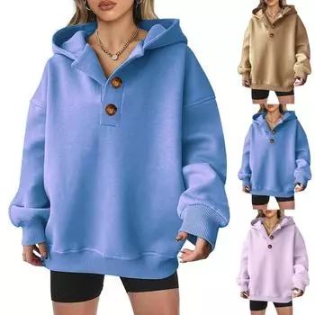 Women s Long Sleeve Casual Tops L армия зеленый