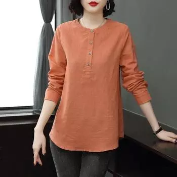 Женский свитер с длинным рукавом, повседневная рубашка с V-образным вырезом и пуговицами S синий