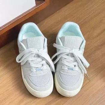 Женские сетчатые дышащие маленькие белые туфли весна-осень новые универсальные туфли на платформе для спорта и отдыха 35 розовый