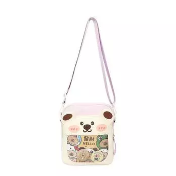 Women s Mobile Phone Bag Cartoon Small Square Bag Student Shoulder Bag фиолетовый