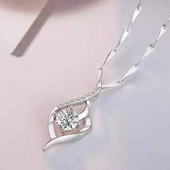 Женское ожерелье Niche Design S925 Серебряное ожерелье Подвеска Ювелирные изделия на День святого Валентина Подвеска 925 белый
