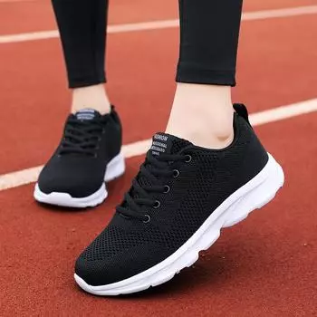 Women s New Breathable and Lightweight Casual Running Shoes 35 чёрный