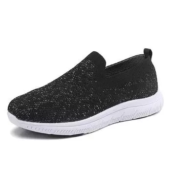 Women s New Cross-Border Mesh Shoes Casual Fashion Sneakers for Summer and Winter Mom Shoes for Female Foreign Trade 40 чёрный