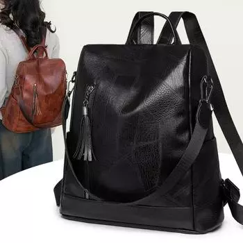Новый модный и трендовый женский кожаный рюкзак с ощущением роскоши, ретро и простота, легкий и повседневный рюкзак для поездок на работу