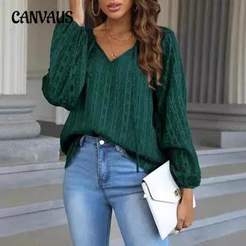 Женская новая зеленая кружевная рубашка с завязками сверху и нижним краем, одежда премиум-класса S зелёный