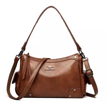 Женская новая ретро корейская версия одно плечо кроссбоди большой емкости модная и атмосферная сумка для мам высококачественная женская сумка