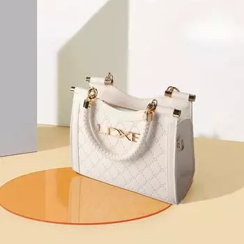 Женская новая текстурированная сумка-чехол для путешествий на работу с ромбовидной сеткой L белый