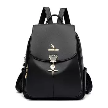 Женский новый модный и универсальный корейский стиль модный кожаный женский рюкзак большой вместимости дорожная школьная сумка маленькая сумка