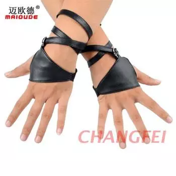 Women s Nightclub Lead Dance Dance Show Half Soles Gloves DS Jazz Dance Rock Steel Tube Strap Gloves for Performance The left white one All yards